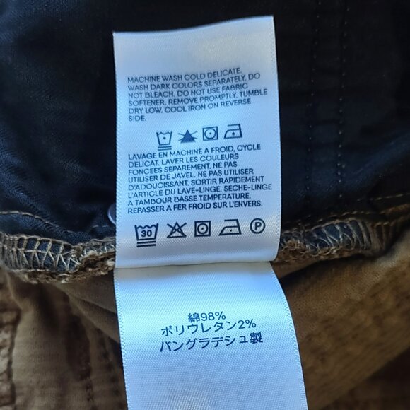 EUC Lands' End High Waist Wide Leg Corduroy Pants/Jeans Women's Size 12 - Picture 11 of 12